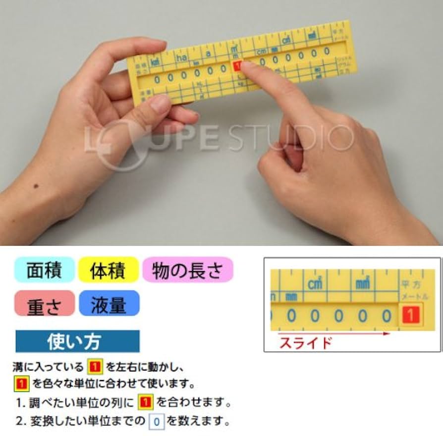 Amazon.co.jp: 単位換算定規 文房具 定規 単位 換算 面積 体積